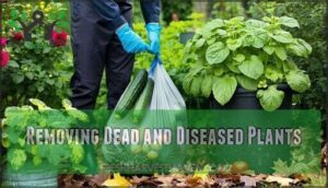 removing dead and diseased plants