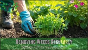 removing weeds regularly