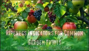 ripeness indicators for common garden fruits