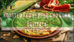 roasted red pepper and corn frittata
