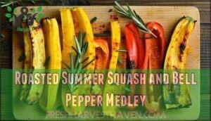 roasted summer squash and bell pepper medley