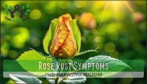 rose rust symptoms