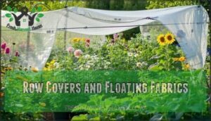 row covers and floating fabrics