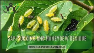 sap-sucking and honeydew residue