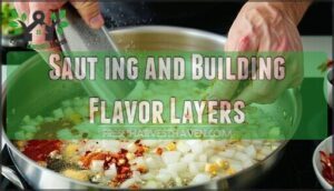 sautéing and building flavor layers
