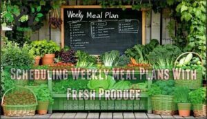 scheduling weekly meal plans with fresh produce