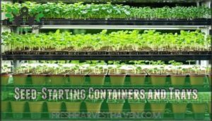 seed-starting containers and trays