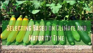 selecting based on climate and maturity time