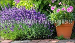 selecting fragrant flowers and herbs