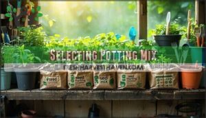 selecting potting mix