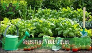 selecting vegetables