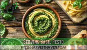 serving basil pesto