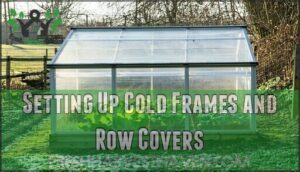 setting up cold frames and row covers
