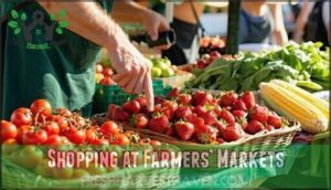 shopping at farmers’ markets