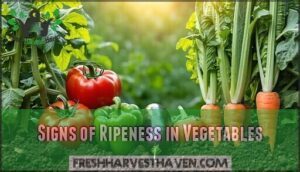 signs of ripeness in vegetables