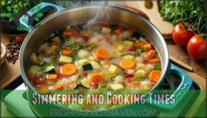 simmering and cooking times