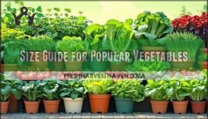 size guide for popular vegetables size guide for popular vegetables