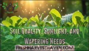 soil quality, sunlight, and watering needs