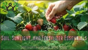 soil, sunlight, and fertilizer essentials