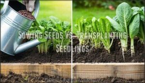 sowing seeds vs. transplanting seedlings