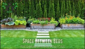space between beds