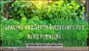 spacing and depth guidelines for herb planting