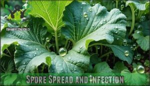 spore spread and infection