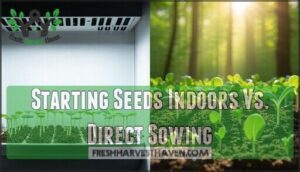 starting seeds indoors vs. direct sowing