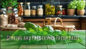 storing and preserving fresh basil