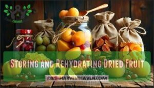 storing and rehydrating dried fruit