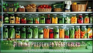 storing preserved vegetables
