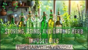 storing, using, and gifting herb infused oils