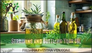 straining and bottling your oil