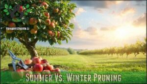 summer vs. winter pruning