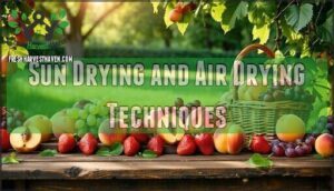 sun drying and air drying techniques