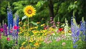 supporting tall or leaning plants