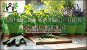 sustainable cooking with garden herbs