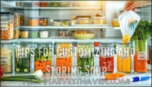 tips for customizing and storing soup