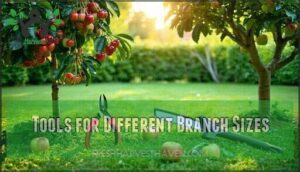 tools for different branch sizes