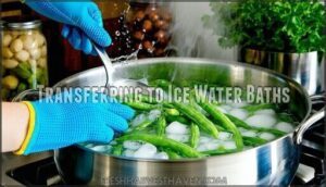 transferring to ice water baths