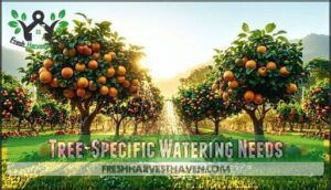 tree-specific watering needs