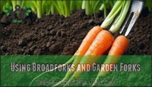 using broadforks and garden forks