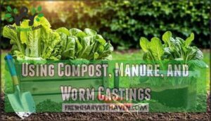 using compost, manure, and worm castings