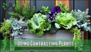 using contrasting plants