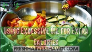 using excessive oil for extra calories
