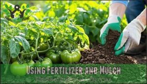 using fertilizer and mulch