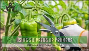 using snippers or pruners
