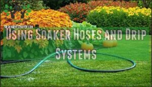 using soaker hoses and drip systems