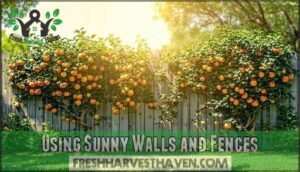 using sunny walls and fences