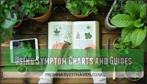 using symptom charts and guides
